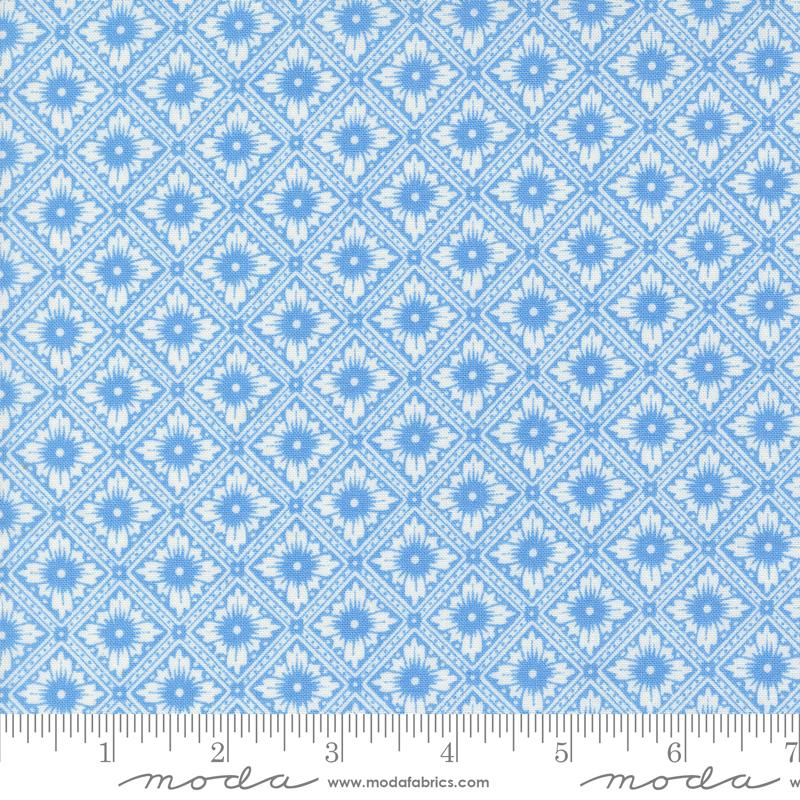 Denim Daisies Tin - Stonewashed - Quilt Fabric