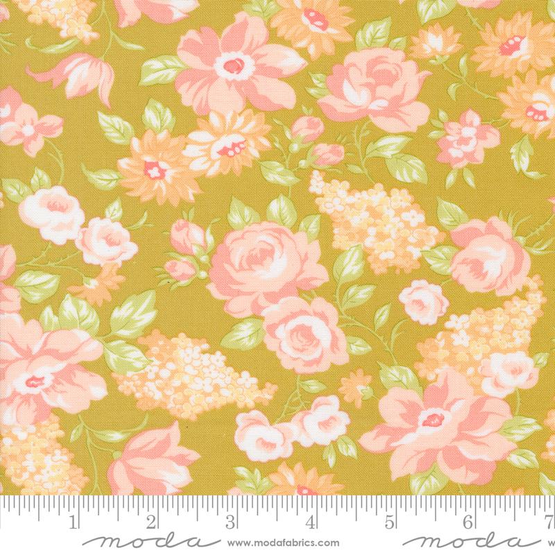Portofino Blooms - Pineapple - Quilt Fabric