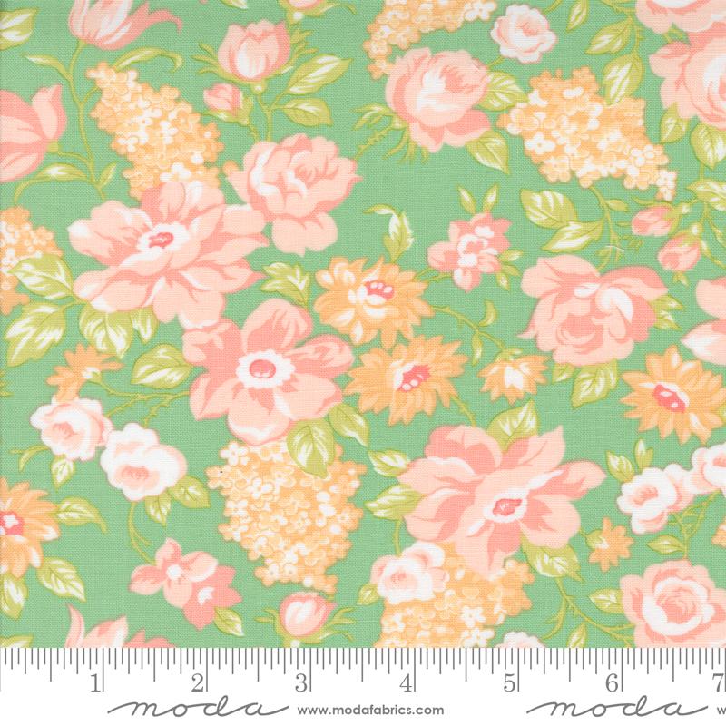Portofino Blooms - Azure - Quilt Fabric