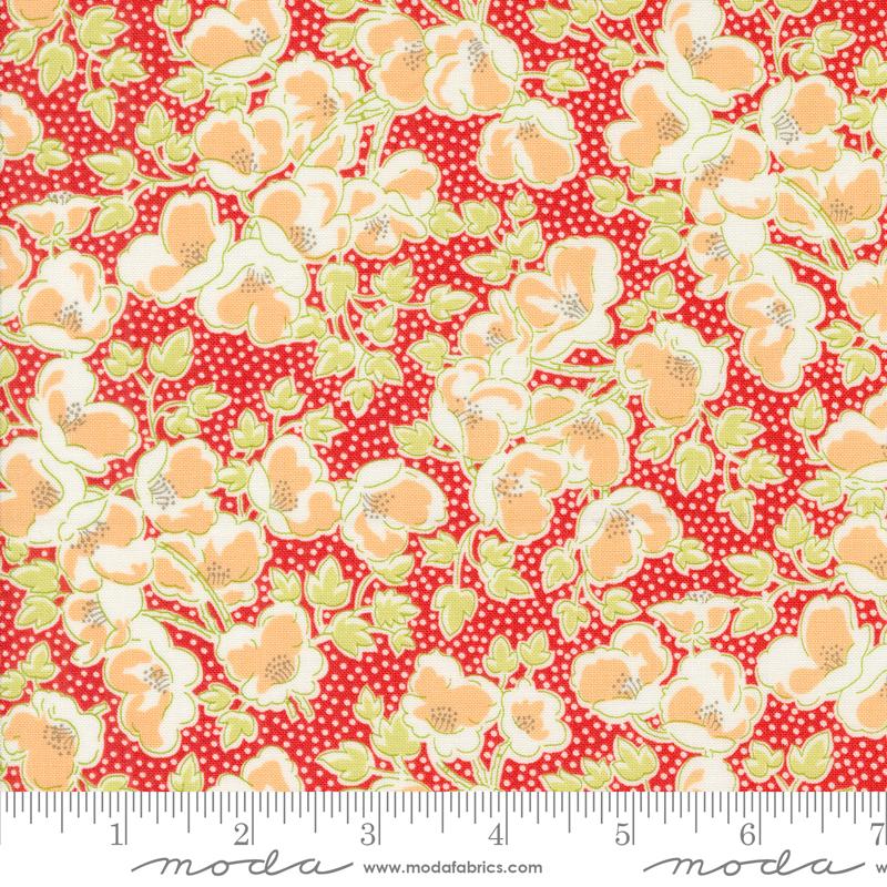 Portofino Floral - Pomegranate - Quilt Fabric