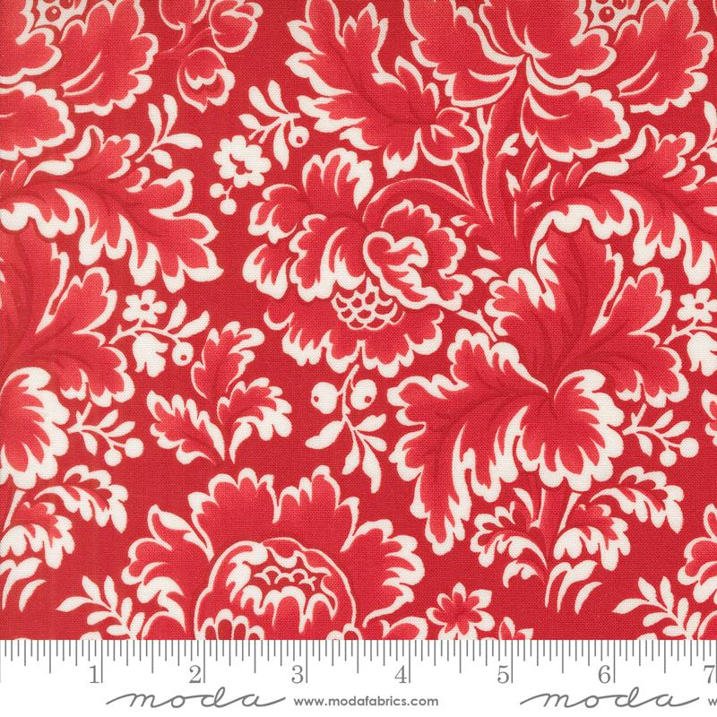 Buon Natale Flowers - Pomegranate - Quilt Fabric