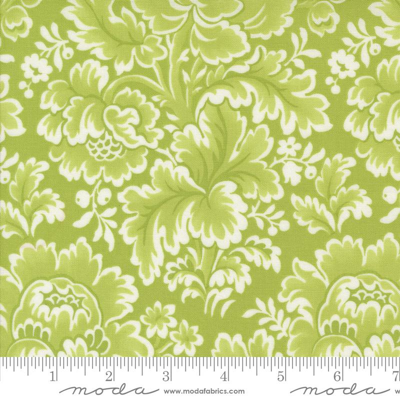 Buon Natale Flowers - Cedar - Quilt Fabric