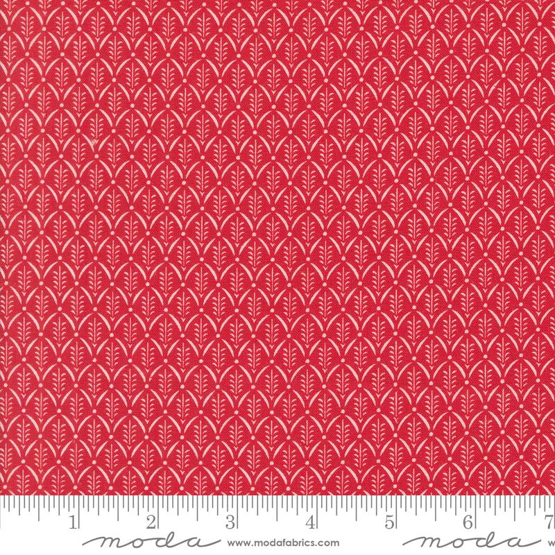 Buon Natale Evergreen - Pomegranate - Quilt Fabric