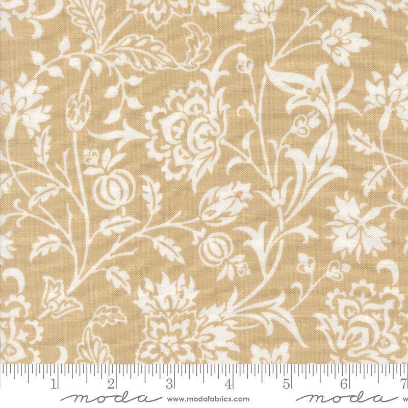 Agatha Road Flowers Fog - Quilt Fabric