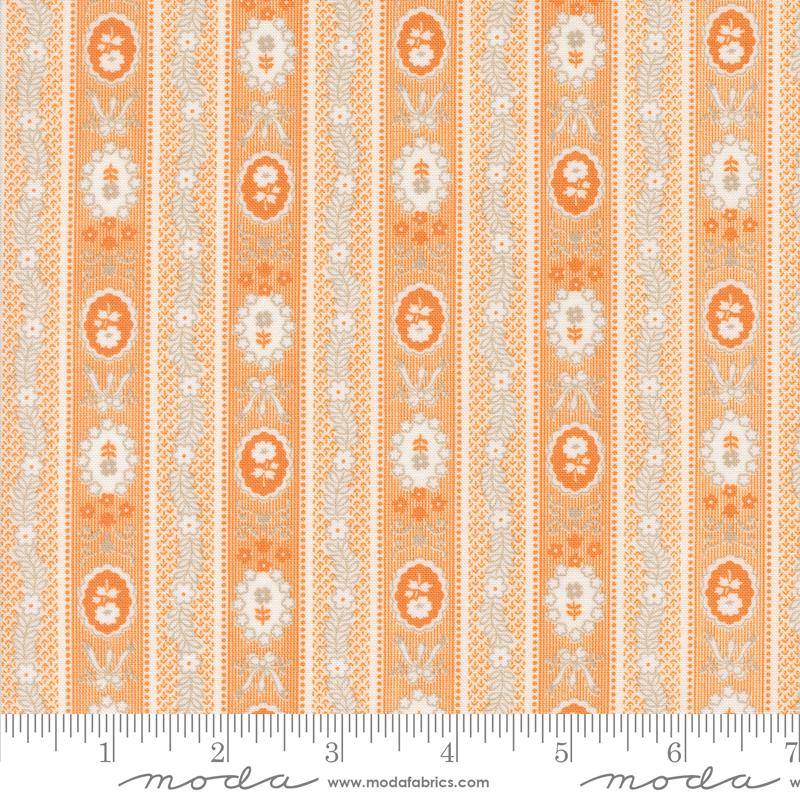 Agatha Road Wallpaper Pumpkin - Quilt Fabric