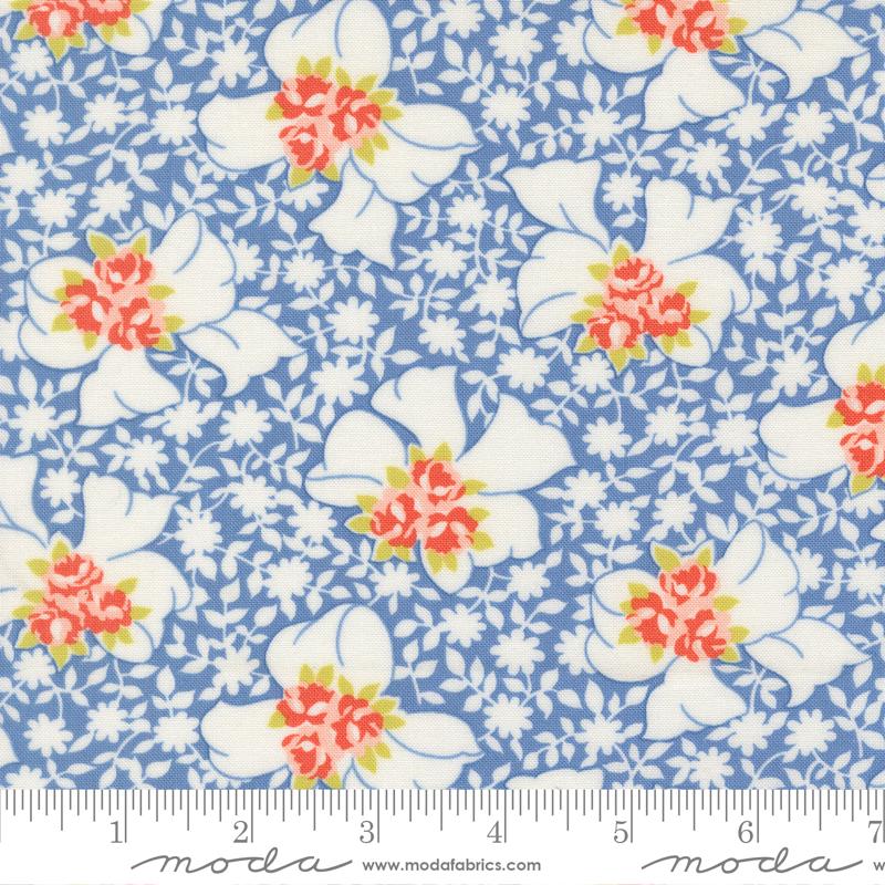 Rosie Floral Blueberry - Quilt Fabric