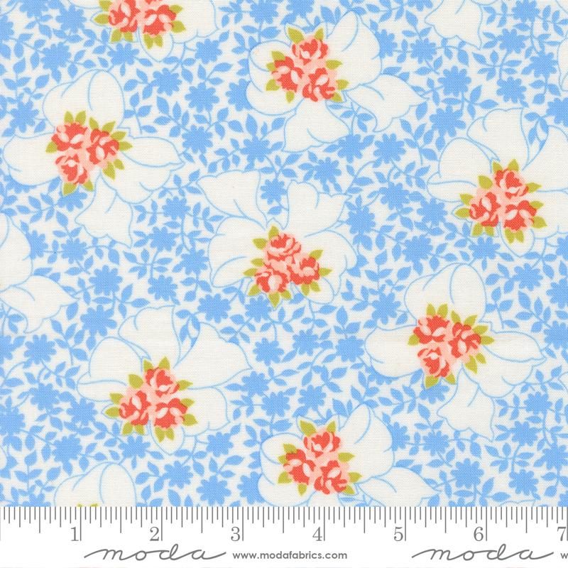 Rosie Floral Forget Me Not - Quilt Fabric