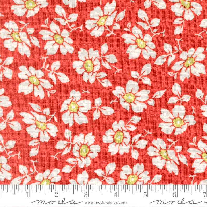 Summers End Blossom Persimmon - Quilt Fabric