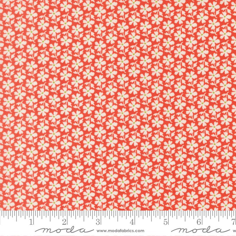 Summers End Flowers Persimmon - Quilt Fabric