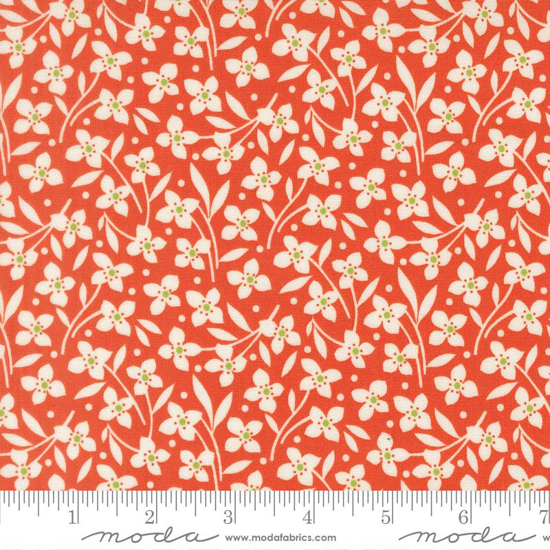 Summers End Sprig Persimmon - Quilt Fabric