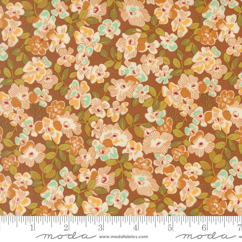 Butternut and Sage Floral Cinnamon - Quilt Fabric