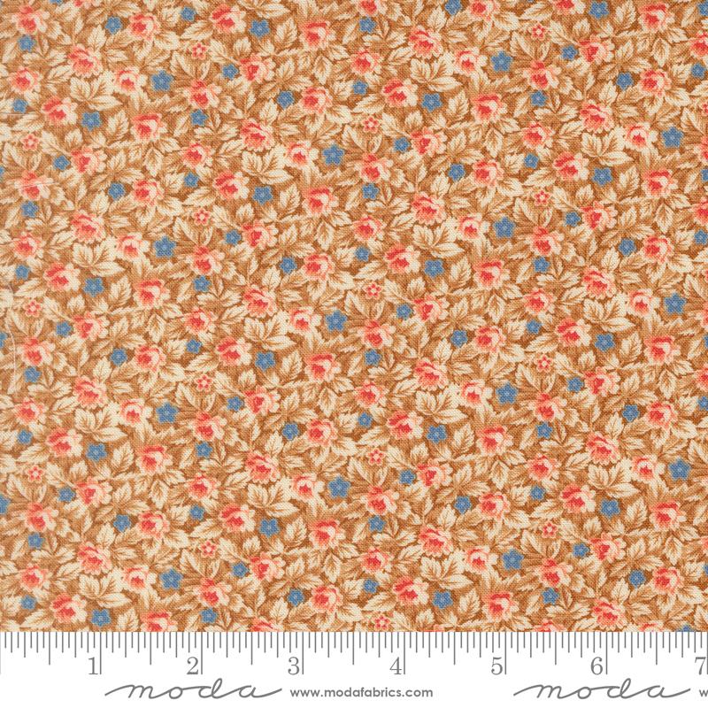 Butternut and Sage Blooms Cinnamon - Quilt Fabric