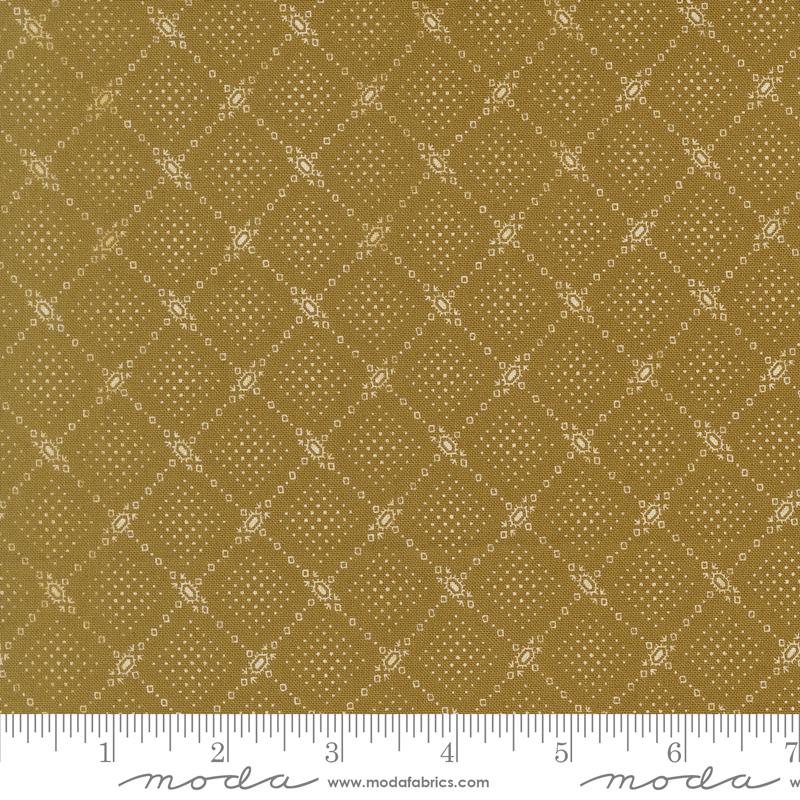Butternut and Sage Trellis Olive - Quilt Fabric