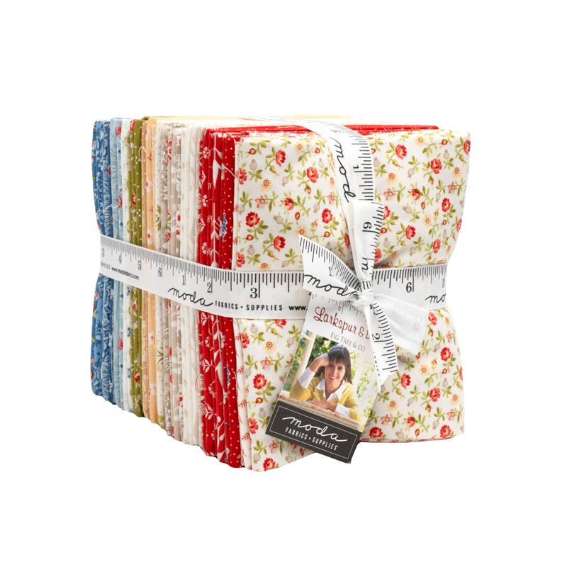 Larkspur and Linen - Fat Quarter Bundle, zoomed in. Select this picture to zoom back out.
