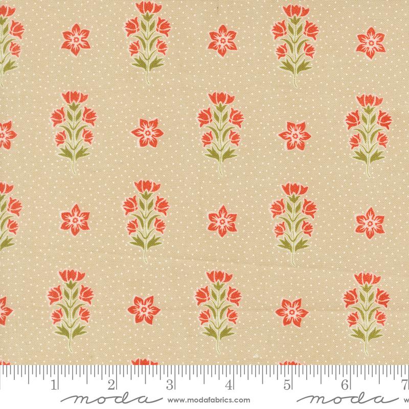 Larkspur and Linen Linen - Quilt Fabric, zoomed in. Select this picture to zoom back out.