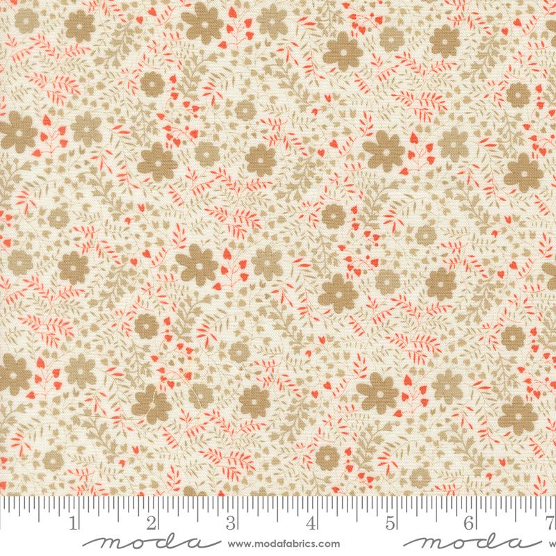 Larkspur and Linen Paisley Daisy - Quilt Fabric, zoomed in. Select this picture to zoom back out.
