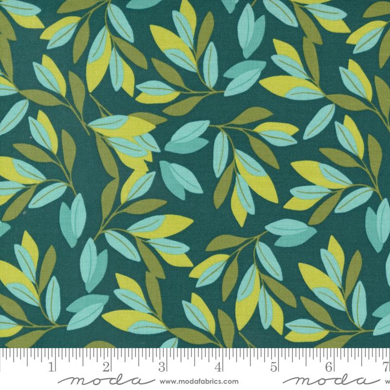 Willow Leaves - Lagoon - Quilt Fabric