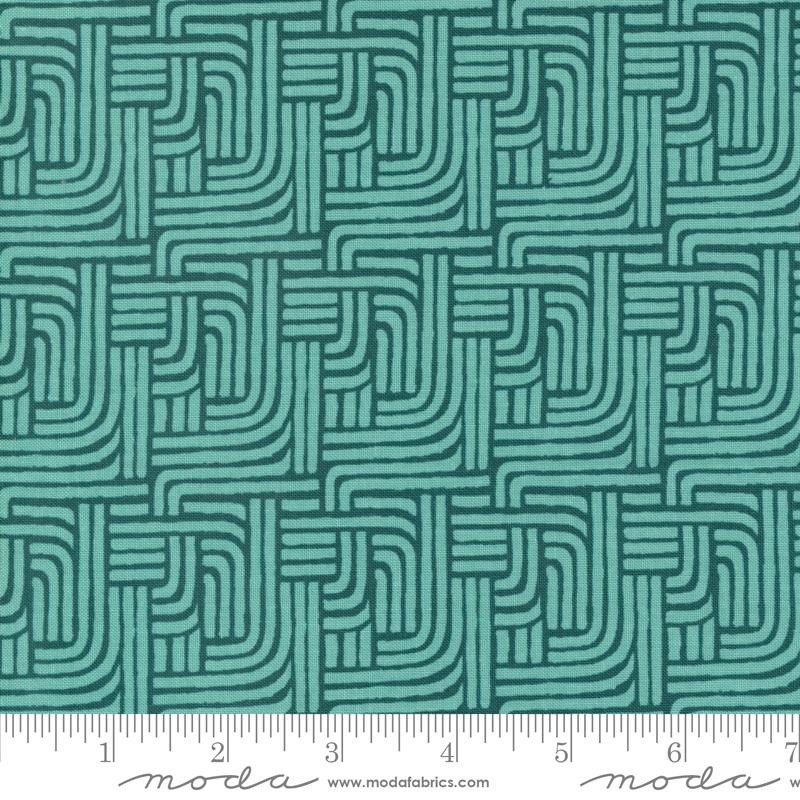 Willow Stripe Falls - Solid Lagoon - Quilt Fabric