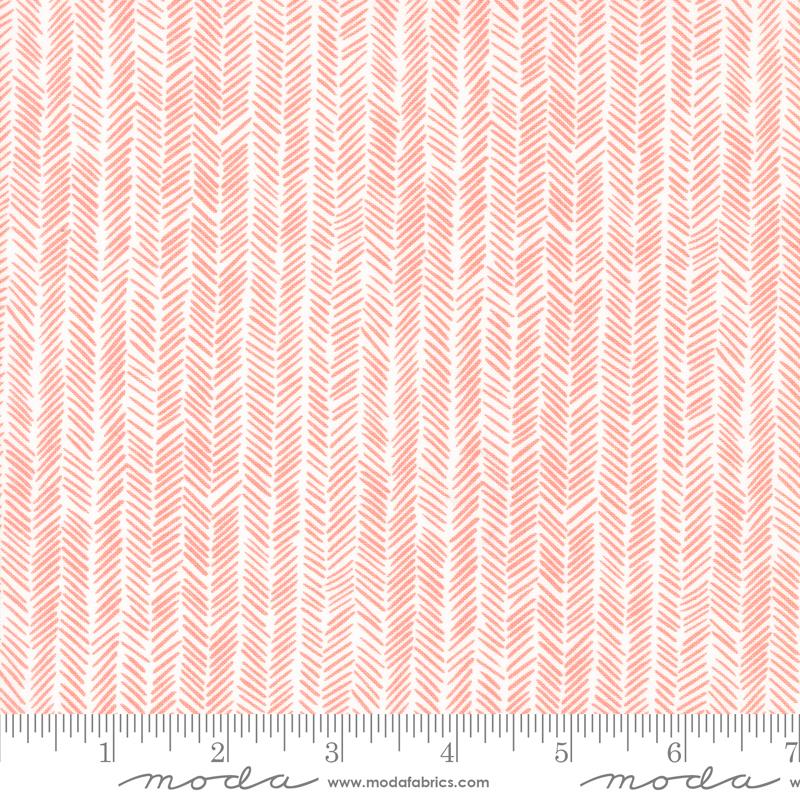 Willow Herringbone - Peony - Quilt Fabric