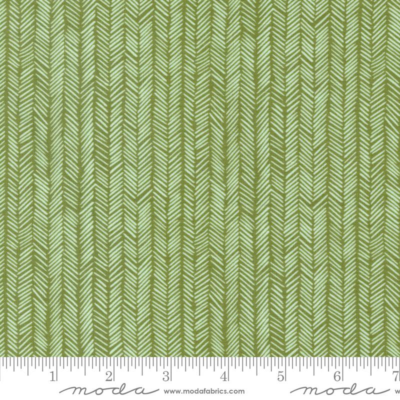 Willow Herringbone - Leaf - Quilt Fabric