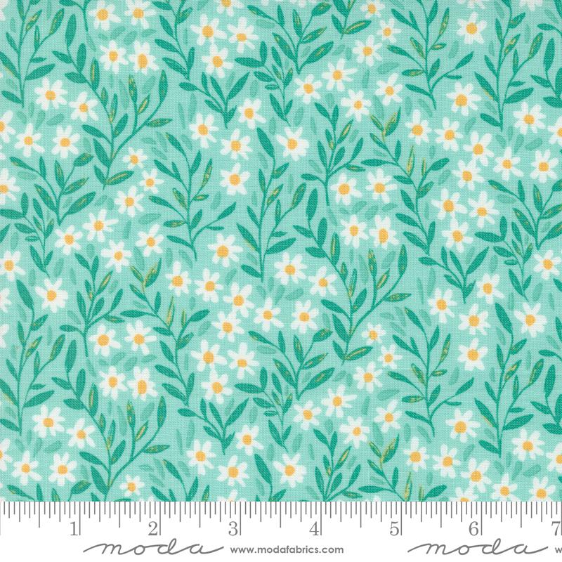 Kindred Daisy - Aqua - Quilt Fabric