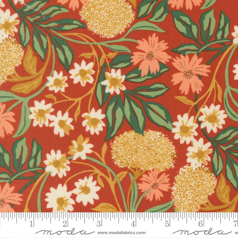 Brookside Floral Terra Cotta - Quilt Fabric