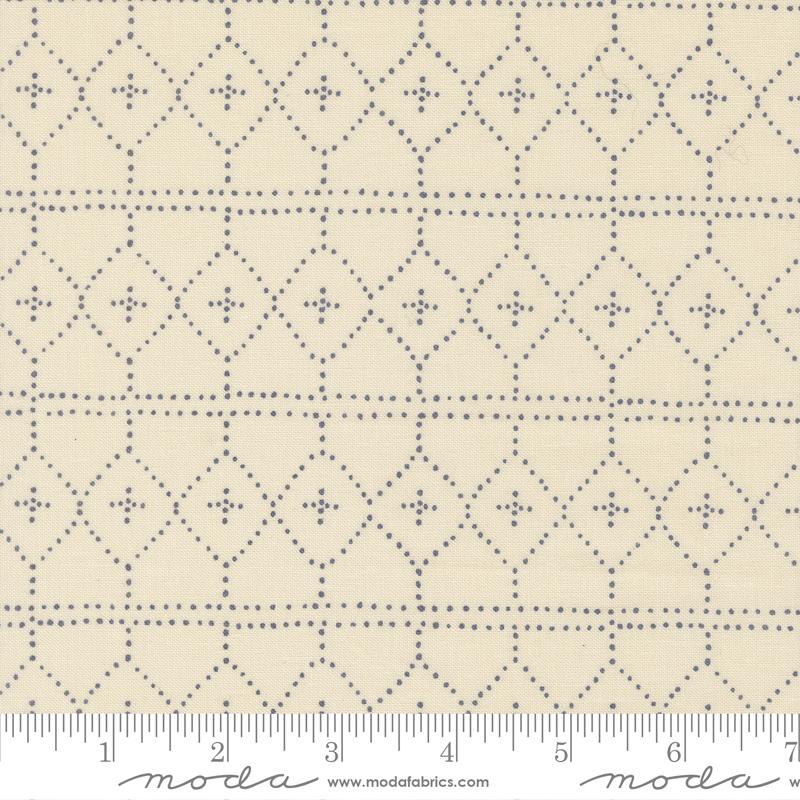 Brookside Tiles Cloud - Quilt Fabric