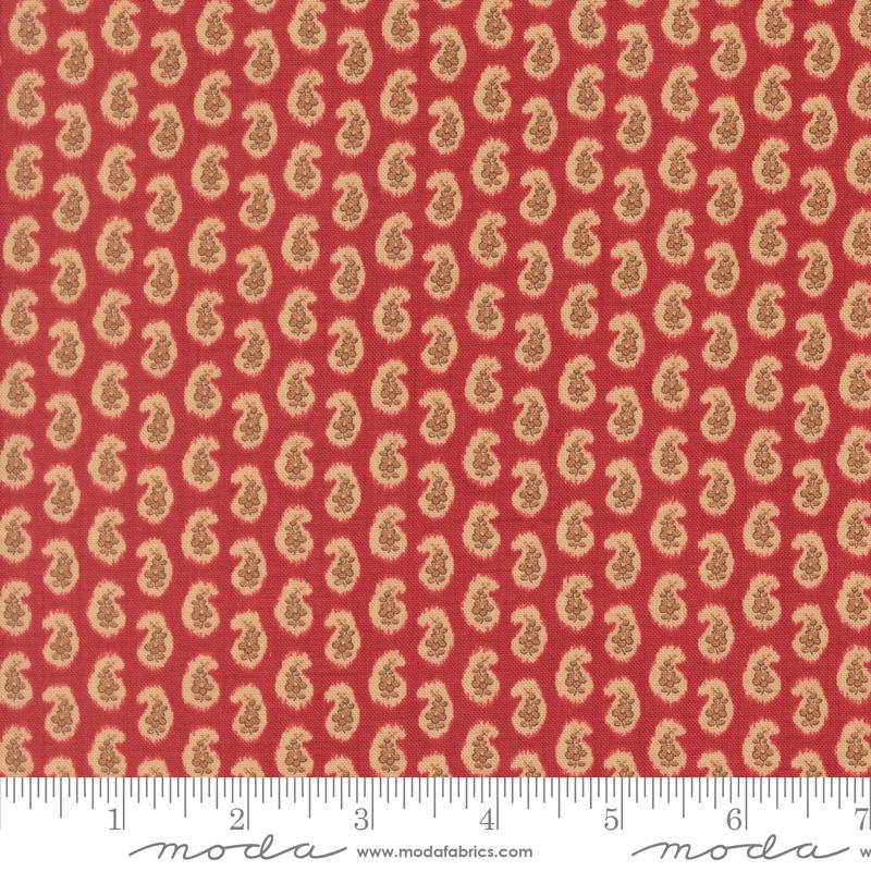 Le Jardin Rouge Ikat Rouge - Quilt Fabric, zoomed in. Select this picture to zoom back out.