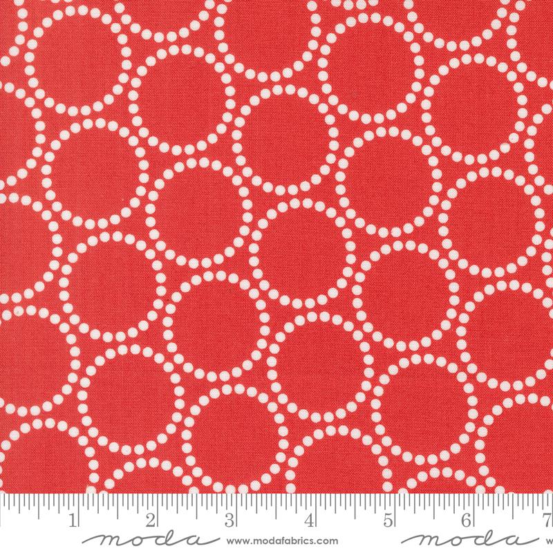 Love Letter Circles - Red - Quilt Fabric