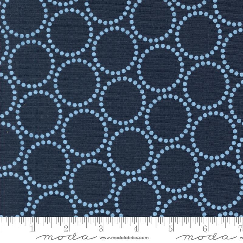 Love Letter Circles - Peacoat - Quilt Fabric