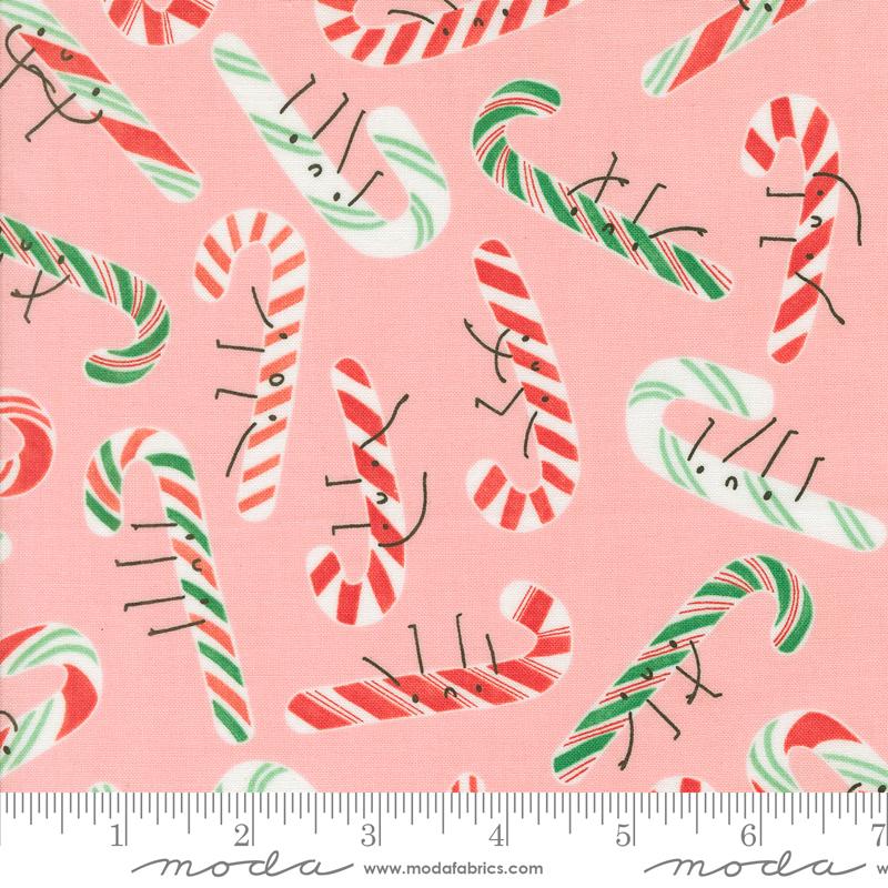 Tiny Christmas Candy Cane Cotton Candy - Quilt Fabric