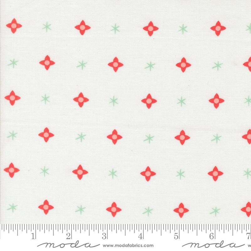 Tiny Christmas Star Snow - Quilt Fabric