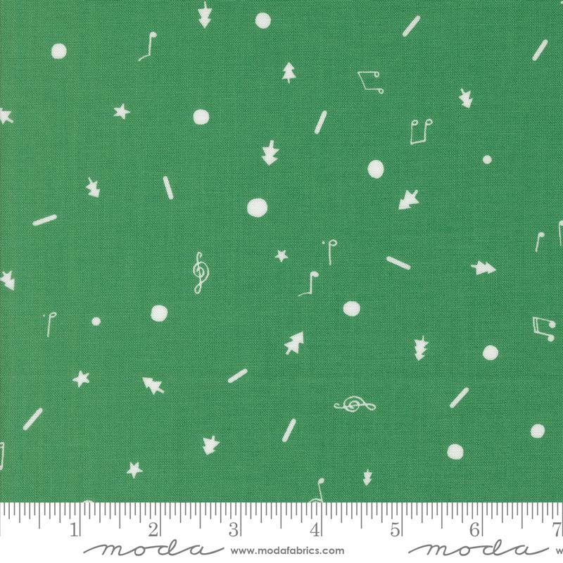 Tiny Christmas Music Forest - Quilt Fabric