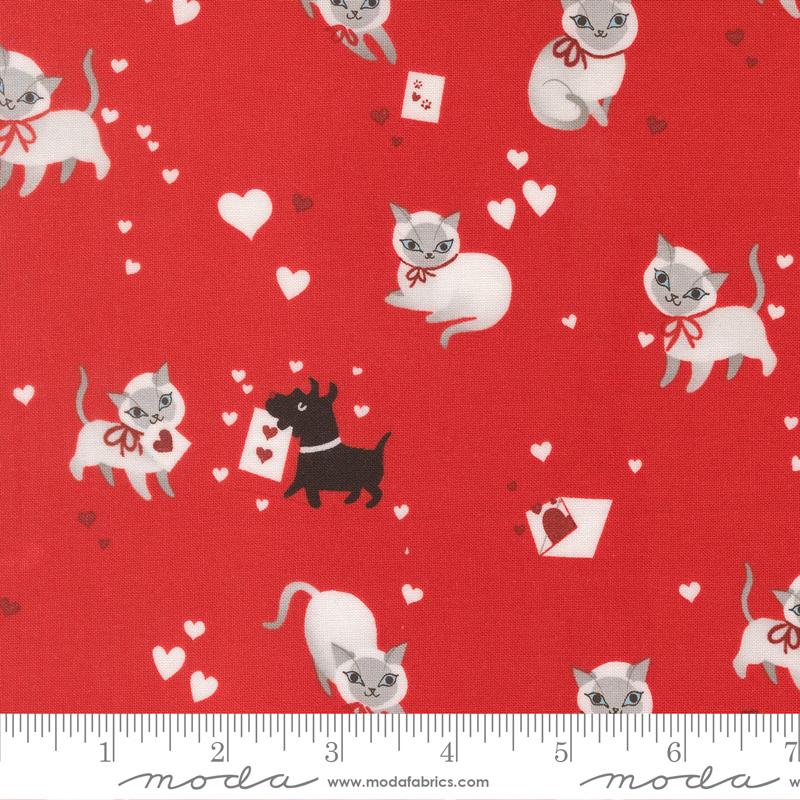 Funny Valentine Pets Love - Quilt Fabric