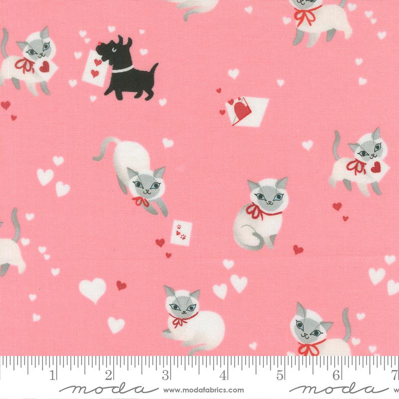 Funny Valentine Pets Ballerina - Quilt Fabric