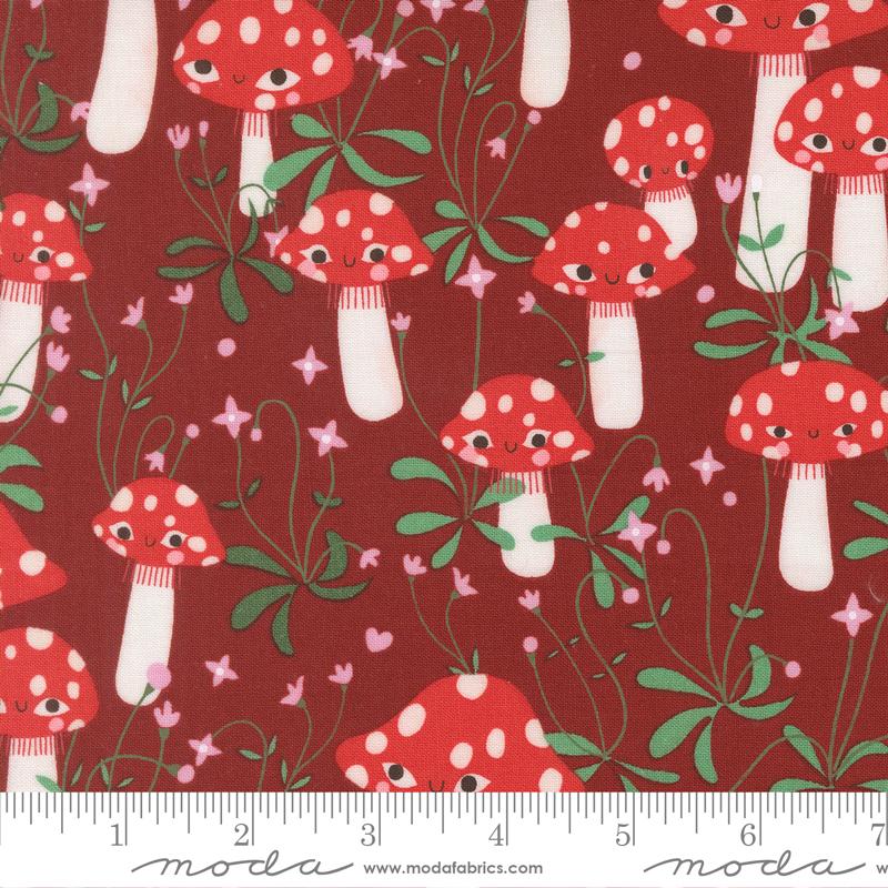 Funny Valentine Mushroom Rose - Quilt Fabric