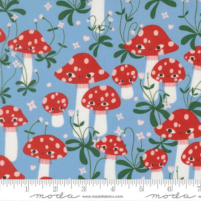 Funny Valentine Mushroom Sky - Quilt Fabric
