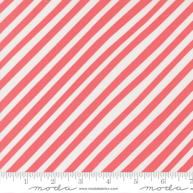 Funny Valentine Stripe Coral - Quilt Fabric