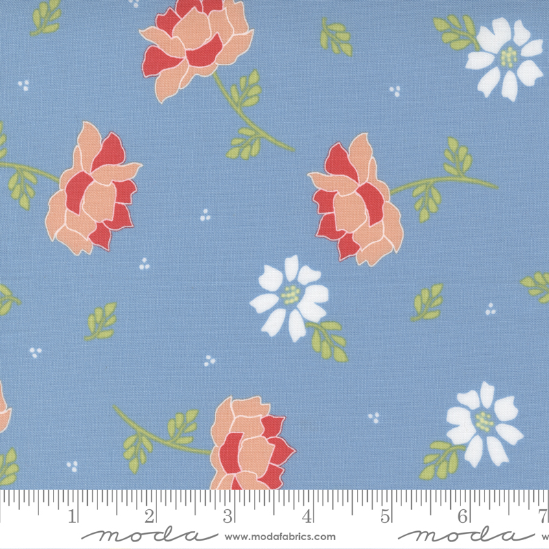 Emma Flourish Bluebell - Quilt Fabric