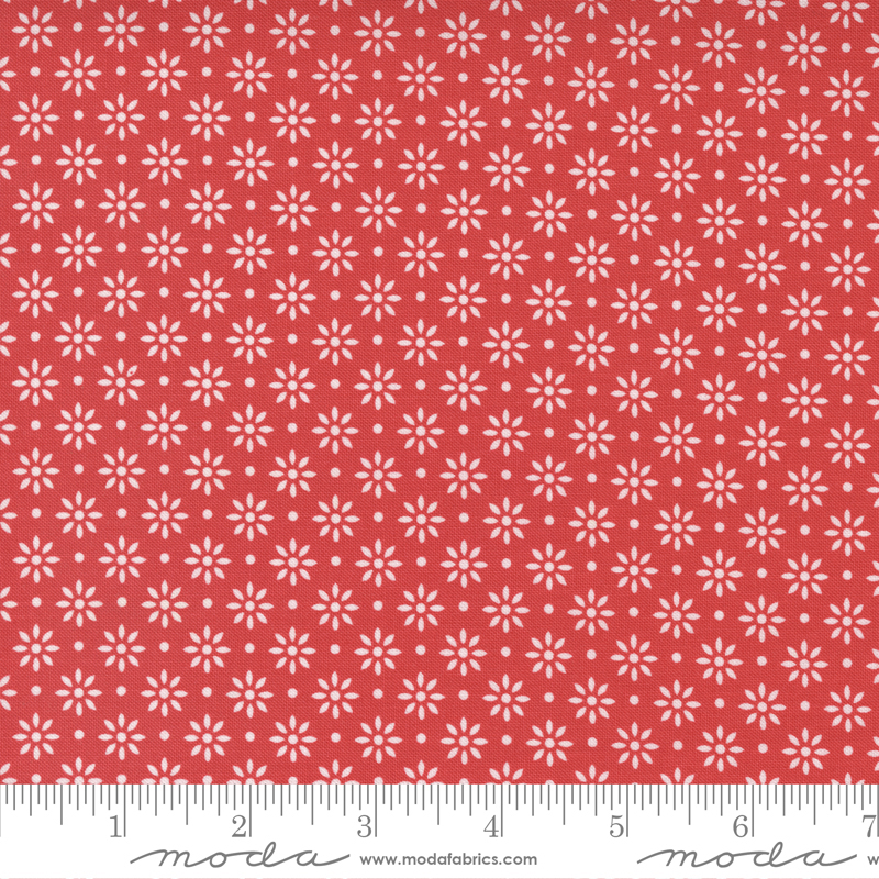 Emma Floret Geranium - Quilt Fabric