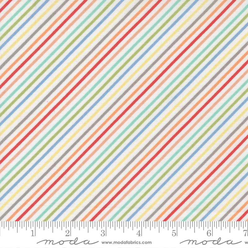 Emma Stripe Porcelain - Quilt Fabric