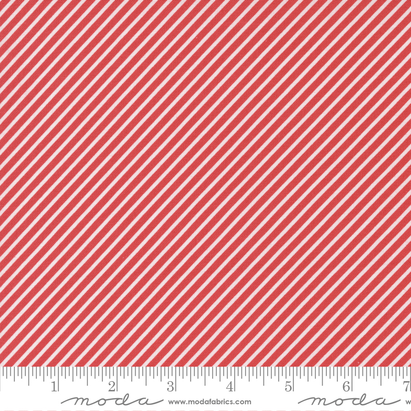 Emma Stripe Geranium - Quilt Fabric