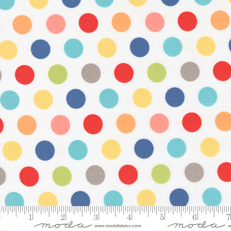 Simply Delightful Off White - Dots - Quilt Fabric, zoomed in. Select this picture to zoom back out.