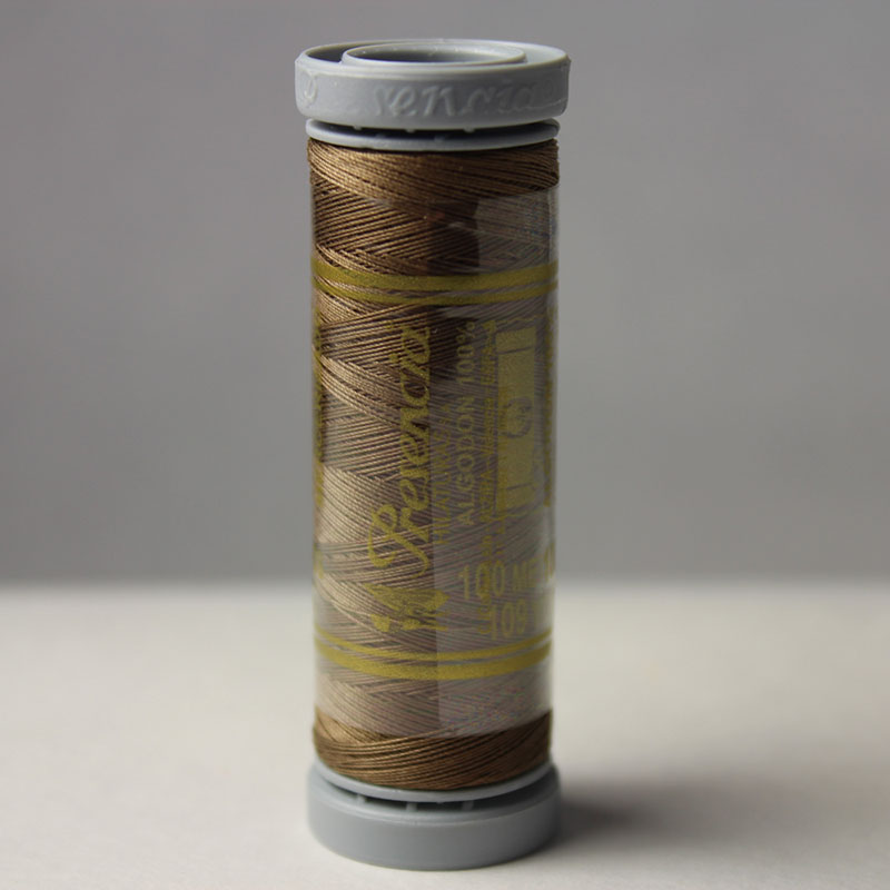 Cotton Thread 60wt 100M Green Brown 