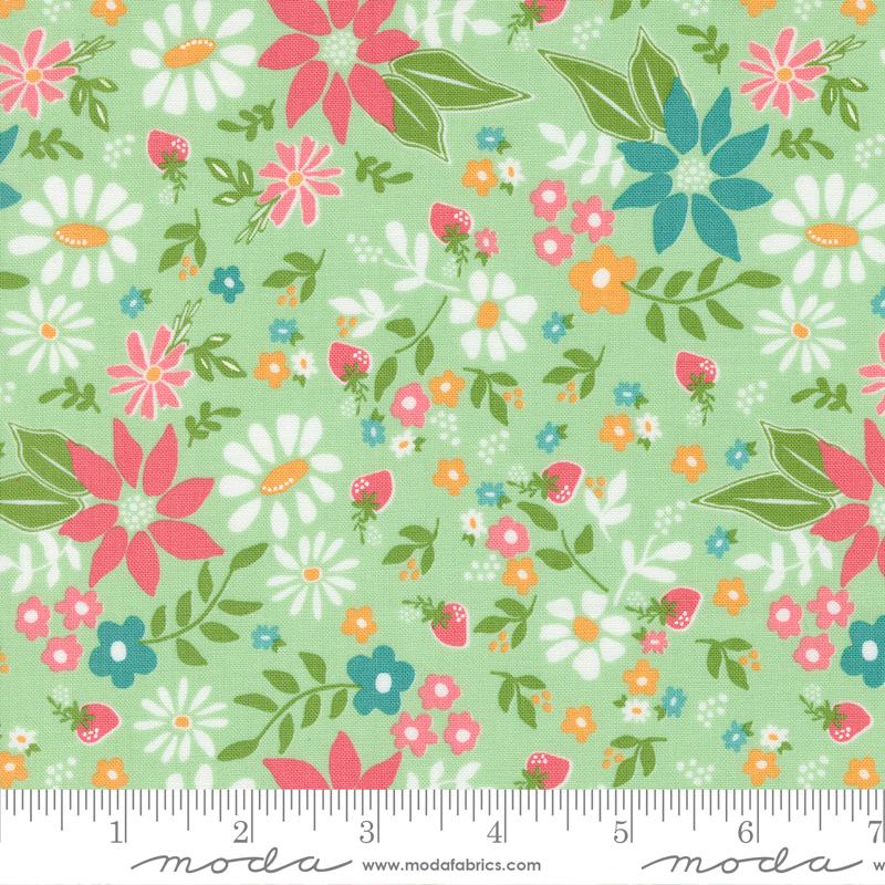 Strawberry Lemonade Mint - Quilt Fabric