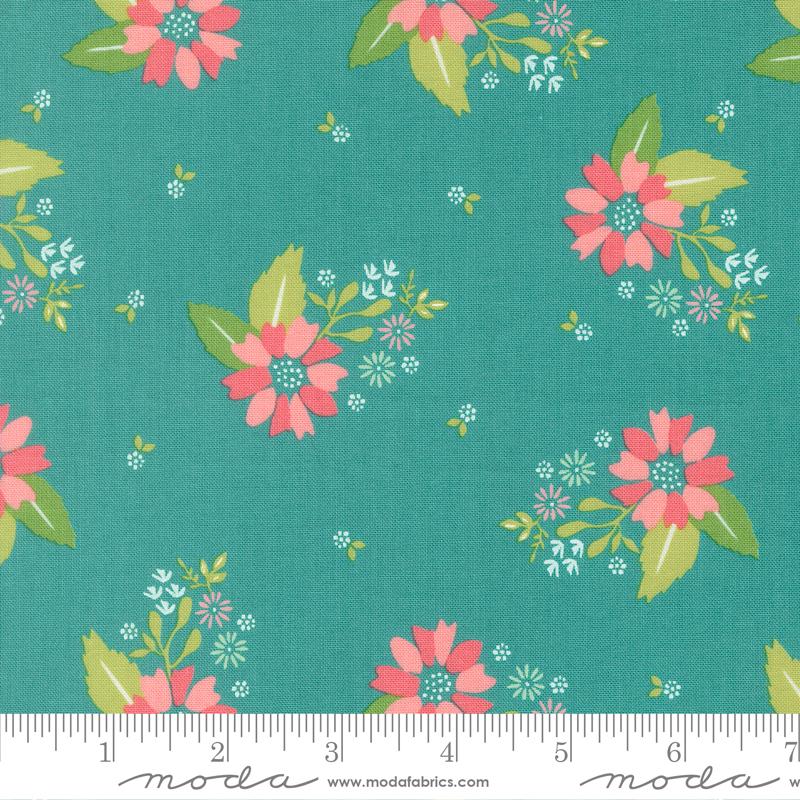 Strawberry Lemonade Teal - Quilt Fabric
