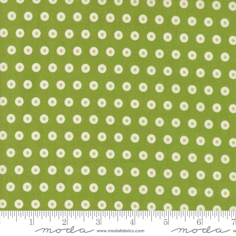 Raspberry Summer Dots - Fresh Grass - Quilt Fabric