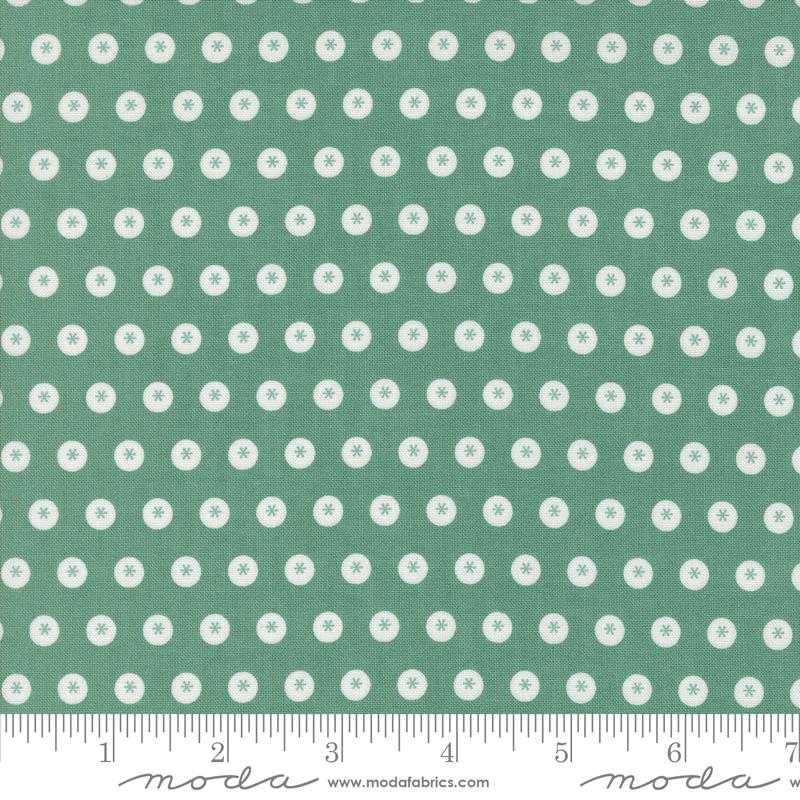 Raspberry Summer Dots - Teal - Quilt Fabric