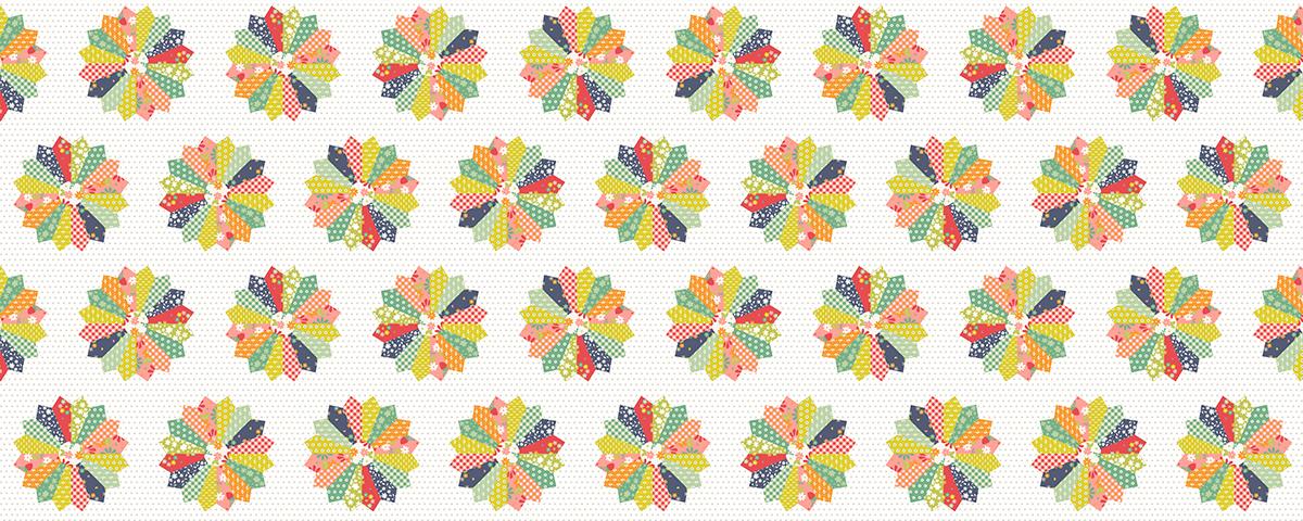 Raspberry Summer Multi - Quilt Panel