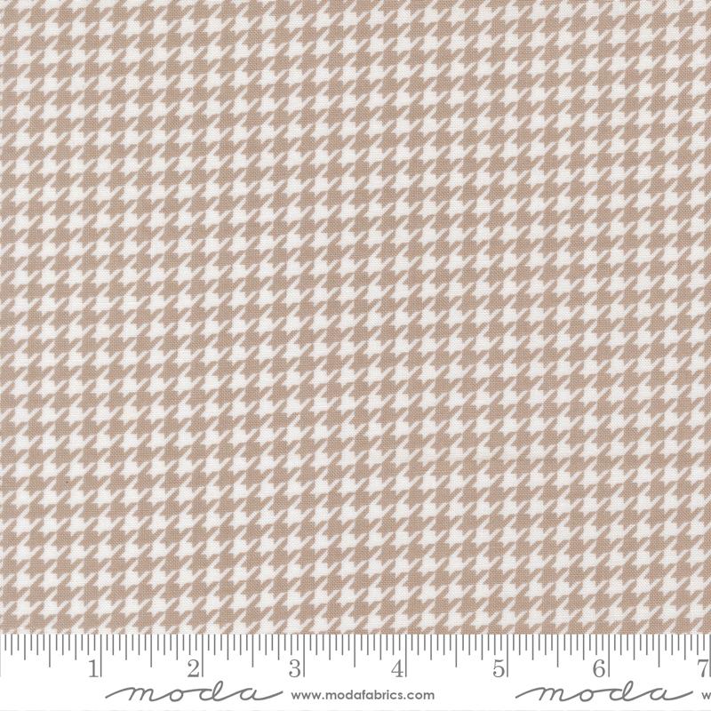 Delightfully Yours Houndstooth Stone - Quilt Fabric